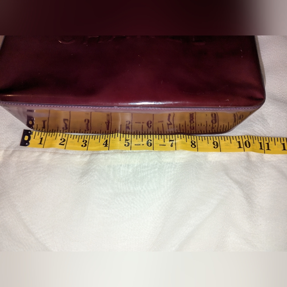 CHANEL Patent Leather Tote Eggplant Purple Made in France with COA VGUC - Picture 7 of 16